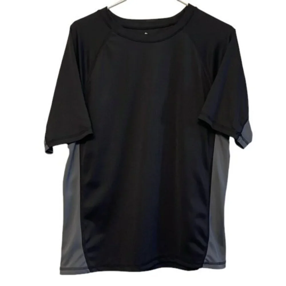 Men's Hawaii Beach Kanu Surf Black Gray Surf Board Shirt Size Med EUC #4074